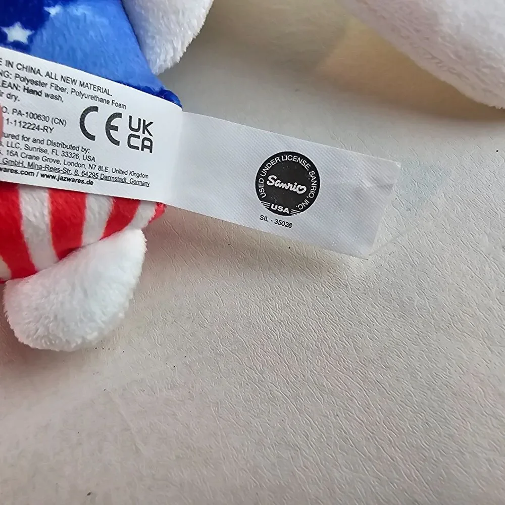 Sanrio Cinnamoroll Plush 2025 Patriotic USA American Flag Stars Stripes